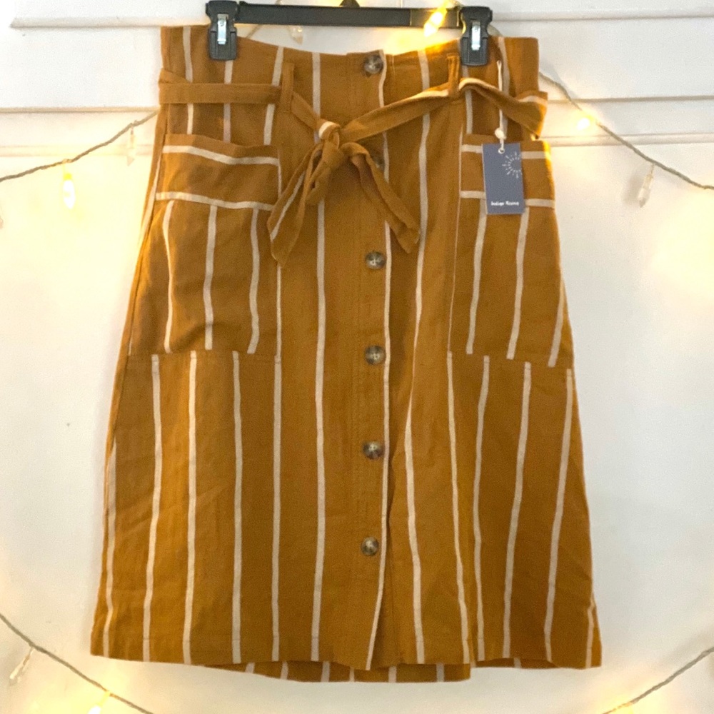 Boho Chic Vertical Striped Skirt NEW